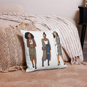 Brunch Ladies Square Pillow 18x18